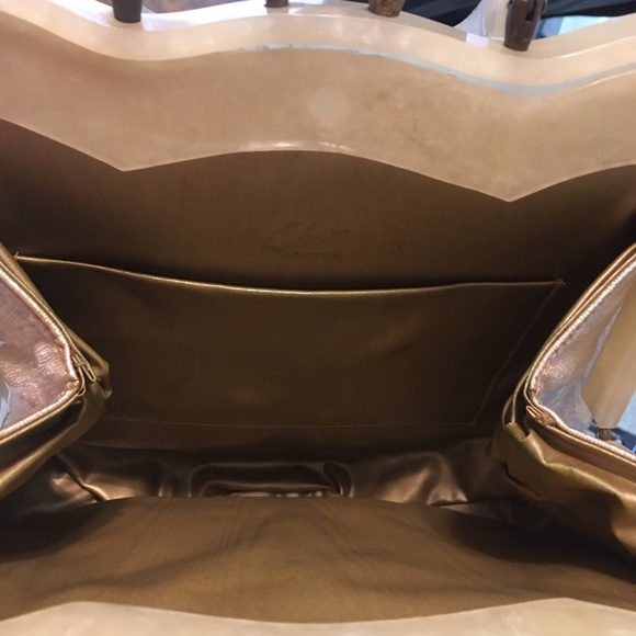 RARE Vintage Claire Fashions Lucite Frame Handbag - Picture 6 of 8